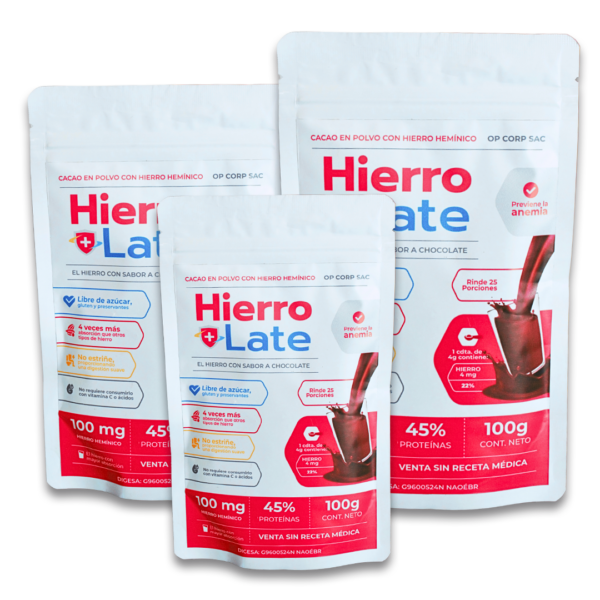 Empaque hierrolate - Producto rico en hierro